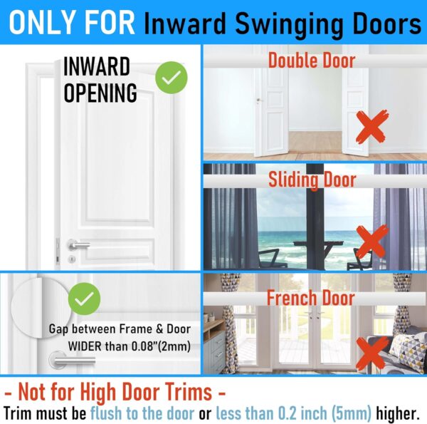 Home Security Door Reinforcement Lock 2Pack, Childproof Safe...