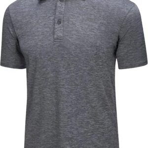 MAGCOMSEN Men's Short Sleeve Polo Golf Shirts 3-Button Moist...