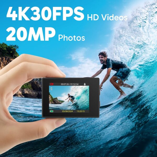 AKASO EK7000 4K30FPS 20MP WiFi Action Camera with EIS Ultra ...
