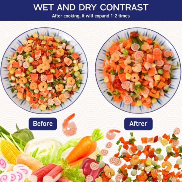 Dehydrated Freeze-Dried Seafood & Vegetable Mix - 100% Natur...