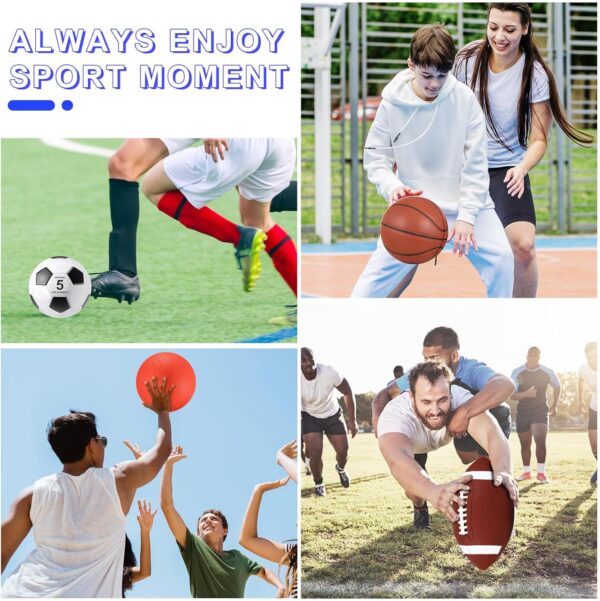 Lenwen 4 Pcs Sports Balls Set, Include Official Size Basketb...