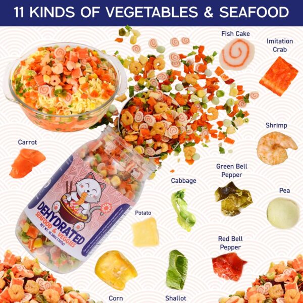 Dehydrated Freeze-Dried Seafood & Vegetable Mix - 100% Natur...