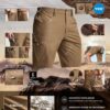 CQR Men's Hiking Cargo Shorts, Quick Dry Stretch Tactical Ou...