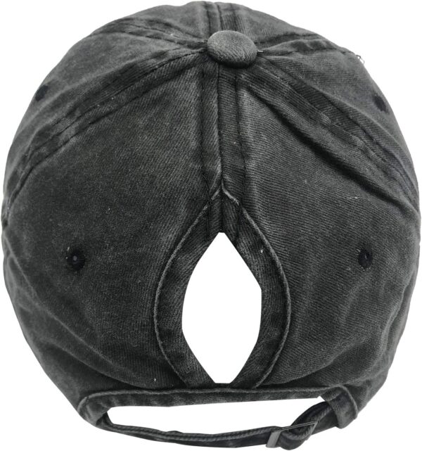 Camping Hair Don't Care Ponytail Hat Vintage Washed Distress...