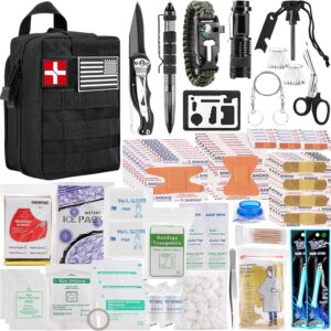 Survival First Aid Kit, Molle Medical Pouch 282PCS Outdoor E...