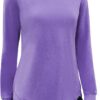 PINSPARK Long Sleeve Workout Tops for Women Crewneck Yoga Sh...