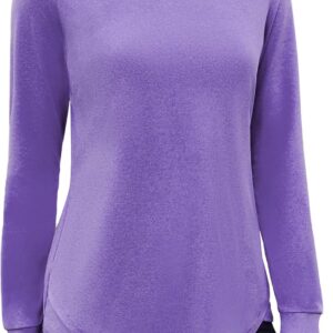 PINSPARK Long Sleeve Workout Tops for Women Crewneck Yoga Sh...