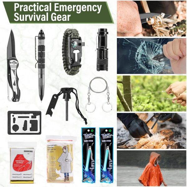 Survival First Aid Kit, Molle Medical Pouch 282PCS Outdoor E...
