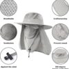 Fishing Hat,Sun Cap with UPF 50+ Sun Protection and Neck Fla...