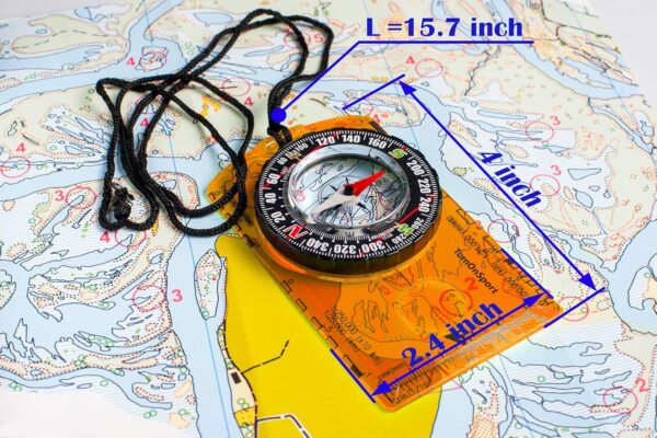 TurnOnSport Orienteering Compass - Advanced Scout Compass fo...