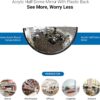 18” Acrylic Bubble Half Dome Mirror with Black Rim, Round In...