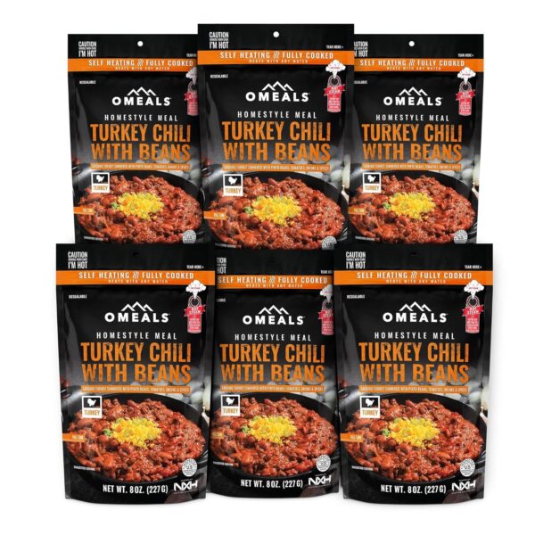 OMEALS Turkey Chili w/Beans Good to Go Meals - Self Heating ...