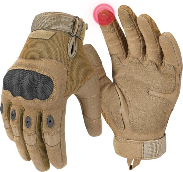 KEMIMOTO Tactical Gloves for Men, Touchscreen Motorcycle Glo...