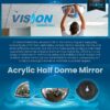 18” Acrylic Bubble Half Dome Mirror with Black Rim, Round In...