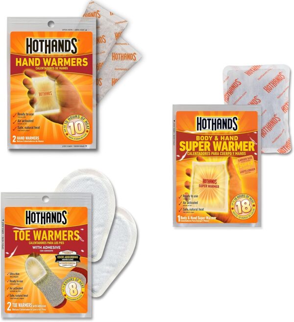 HotHands Toe, Hand, & Body Warmer Variety Pack - Long Lastin...