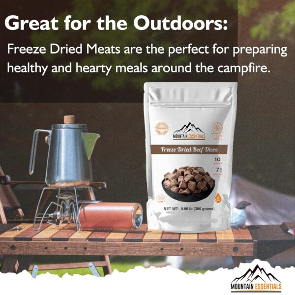 Mountain Essentials Freeze Dried Fully Cooked Beef Dices | 2...
