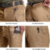 Men's Hiking Cargo Tactical Shorts with Multi Pockets Stretc...