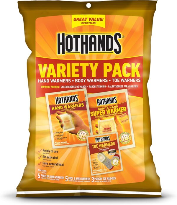 HotHands Toe, Hand, & Body Warmer Variety Pack - Long Lastin...