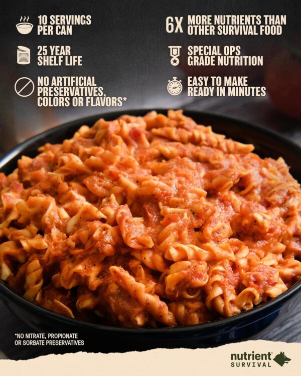 Nutrient Survival MRE Hearty Lasagna, Ready to Eat Meals (10...