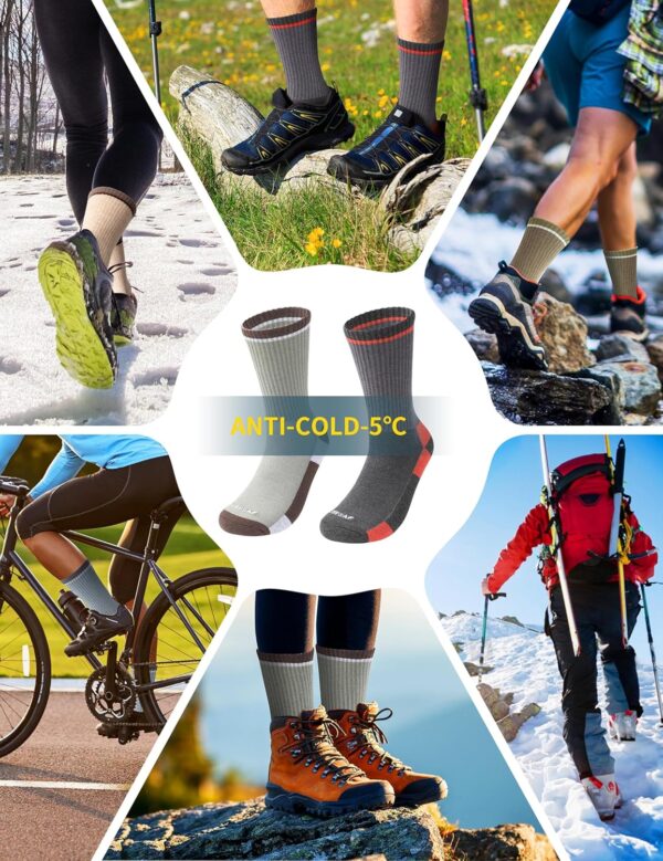 Wool Hiking Socks for Men - Women Lightweight Crew Merino Wo...