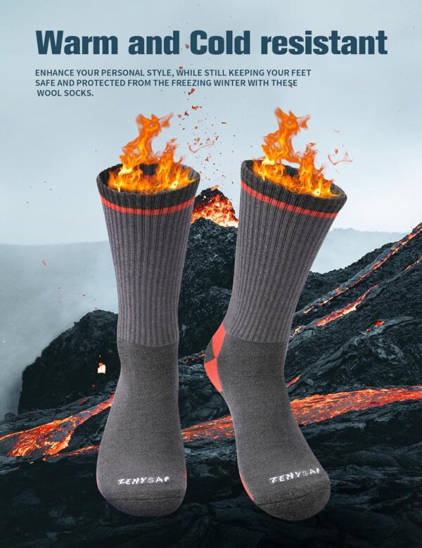 Wool Hiking Socks for Men - Women Lightweight Crew Merino Wo...