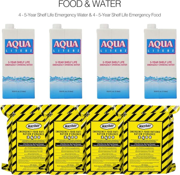 Ready America 72 Hour Deluxe Emergency Kit, 4-Person 3-Day B...