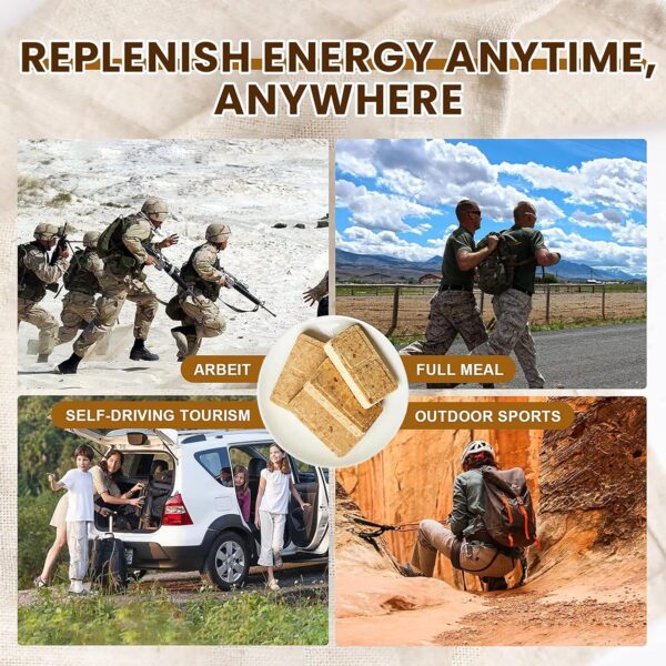 Emergency Food Ration Bars -12 Count Coffee Flavor Compresse...