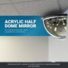 18” Acrylic Bubble Half Dome Mirror with Black Rim, Round In...