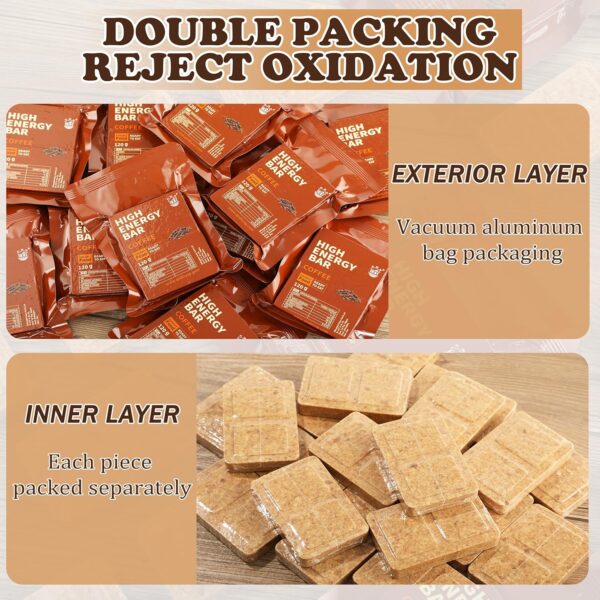 Emergency Food Ration Bars -12 Count Coffee Flavor Compresse...