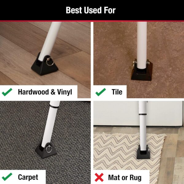 Master Lock Sliding Door Stopper and Door Security Bar, Adju...