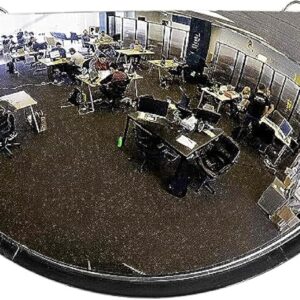 18” Acrylic Bubble Half Dome Mirror with Black Rim, Round In...