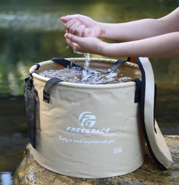 Premium Collapsible Bucket by Freegrace - Compact Portable F...