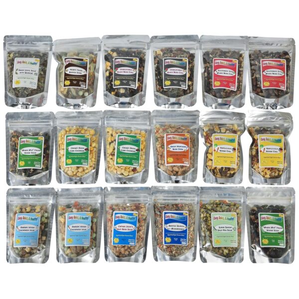 Harmony House Trail Ready Gourmet Soup and Chili Pack – 18 C...