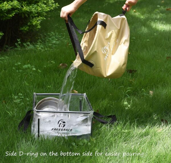 Premium Collapsible Bucket by Freegrace - Compact Portable F...