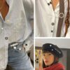 2 Pairs White Slouch Socks with 21 Pcs Sock Pins Jewelry for...