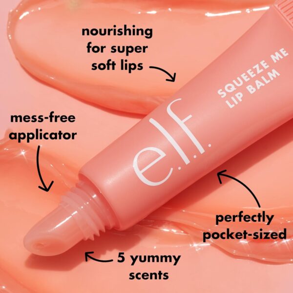 e.l.f. Squeeze Me Lip Balm, Moisturizing Lip Balm For A Shee...