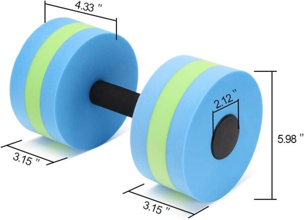 Water Dumbbells Set, Water Aerobics Exercise Foam Dumbbells ...