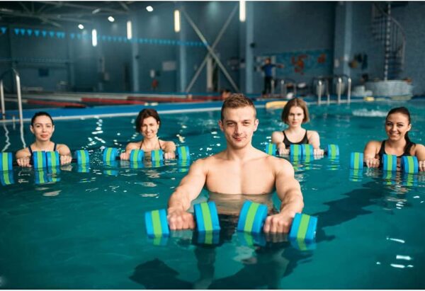 Water Dumbbells Set, Water Aerobics Exercise Foam Dumbbells ...