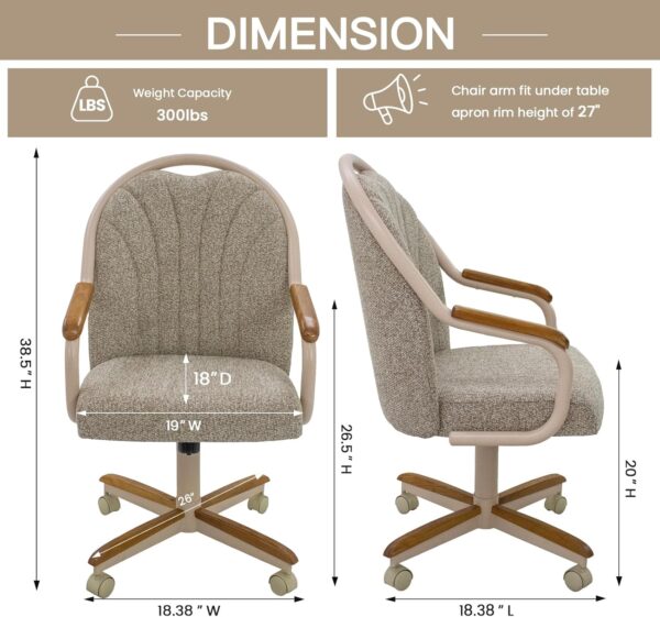 Chromcraft Douglas Set of 4 Casual Dining Chairs Classic Swi...