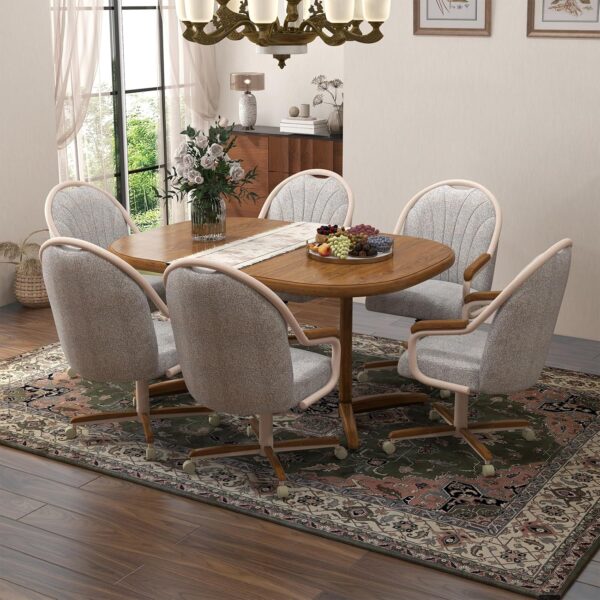Chromcraft Douglas Set of 4 Casual Dining Chairs Classic Swi...