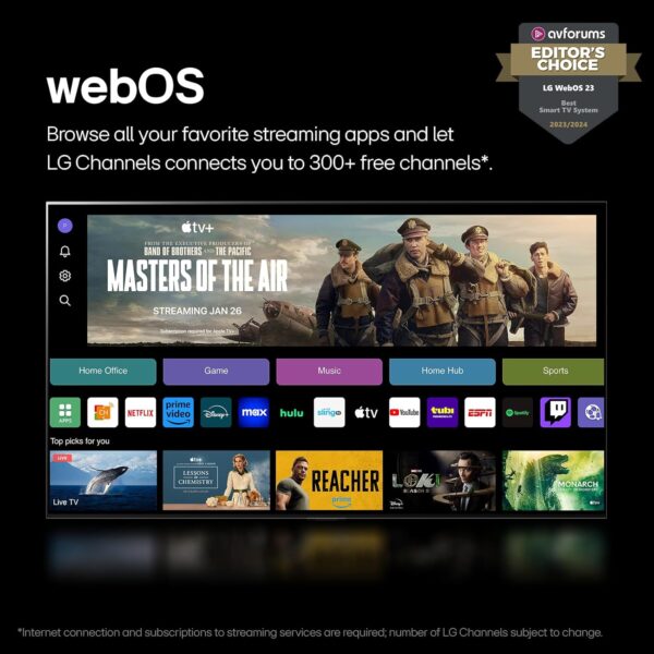 LG 55-Inch Class OLED B4 Series Smart TV 4K Processor Flat S...