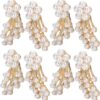 4 Pairs Pearl Shoe Clips Rhinestone Crystal Bridal Shoe Buck...