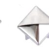 700Pcs 10 mm Square Pyramid Studs Silver Metal Four-Jaw Squa...