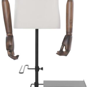 Male Mannequin Torso Body, with Flexible Solid Wood Arm, 27....