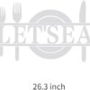 Let's Eat Wall Decor Letter Signs Acrylic Mirror Wall Decals...