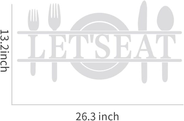 Let's Eat Wall Decor Letter Signs Acrylic Mirror Wall Decals...