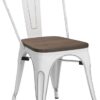 Yaheetech 18 Inch Classic Iron Metal Dining Chair with Wood ...