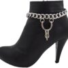 Women Western Fashion Jewelry Boot Chain Anklet Bracelet Sil...