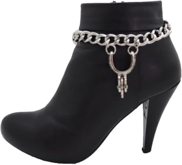 Women Western Fashion Jewelry Boot Chain Anklet Bracelet Sil...