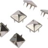 1001 Pcs 10 mm Square Pyramid Studs Silver 4 Prong Metal Nai...